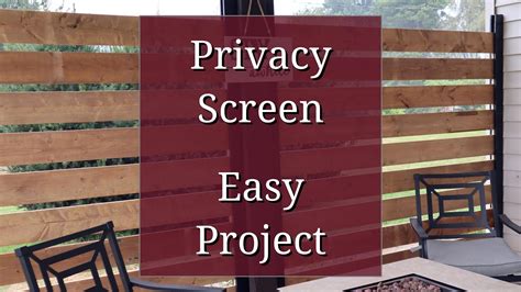 How To Make Privacy Screen