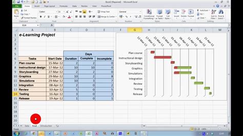 how to make progress report in excel