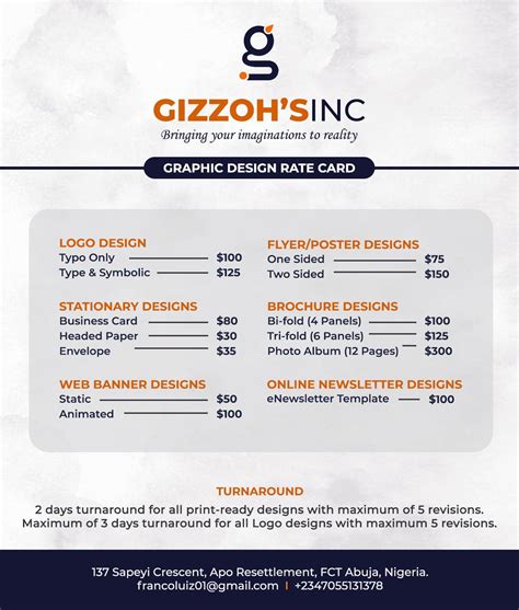 How To Make Rate Card In Excel