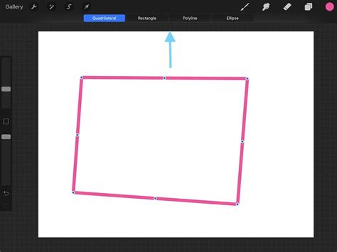 how to make rectangle outline procreate