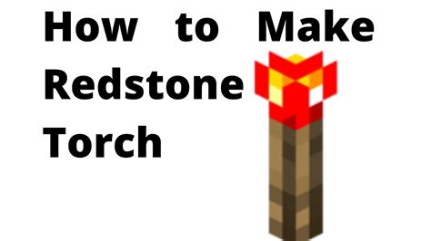 How To Make Redstone Torch In Minecraft Survival