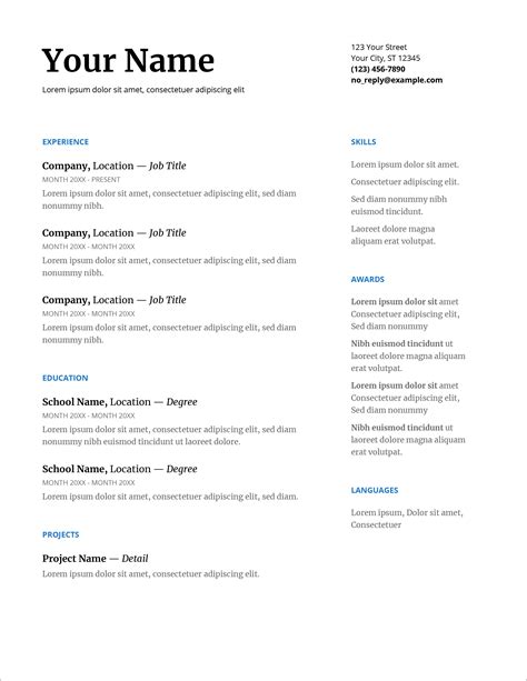 how to make resume in doc format