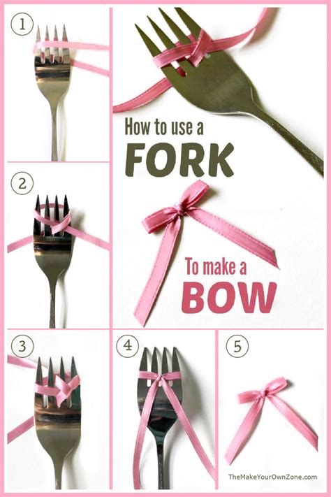 How To Make Ribbon Bows With A Fork