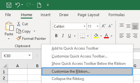 How To Make Ribbon In Excel Smaller