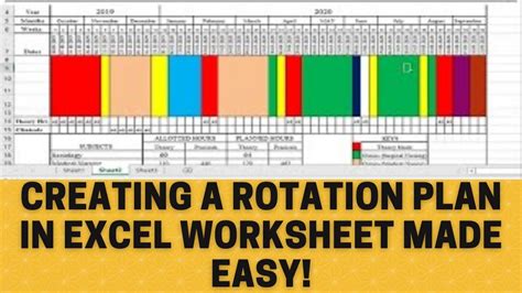 how to make rotation plan in excel
