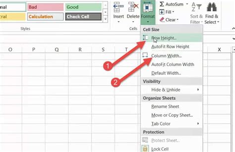 how to make row and column in excel same size