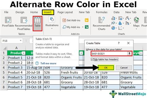 how to make rows in excel alternate colors