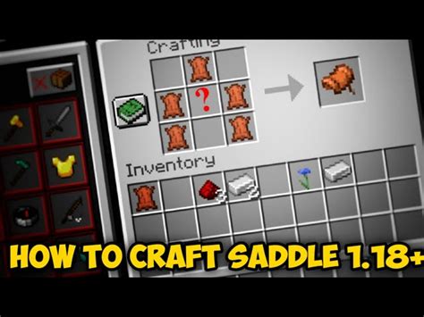 How To Make Saddle In Minecraft In 1 17