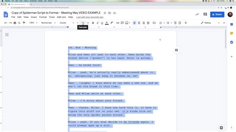 how to make script in google docs