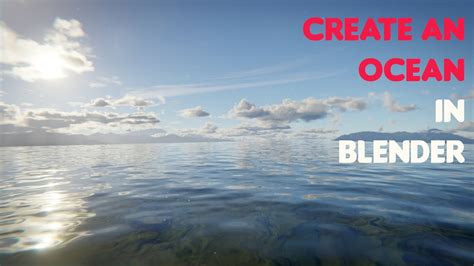 How To Make Sea In Blender