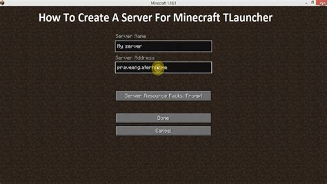 how to make server in minecraft java edition tlauncher