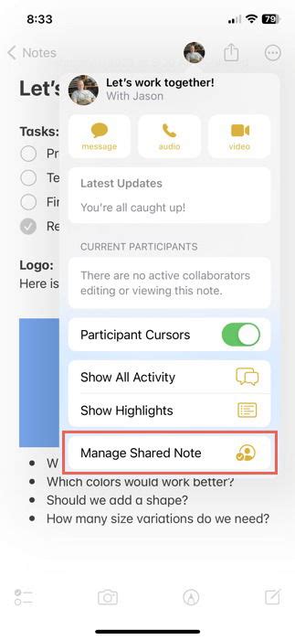 how to make shared note