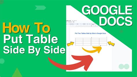 How To Make Side By Side Tables In Google Docs