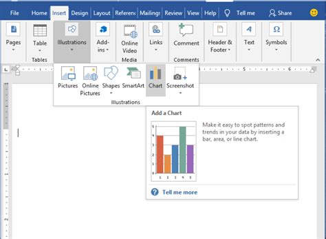 how to make simple chart in word
