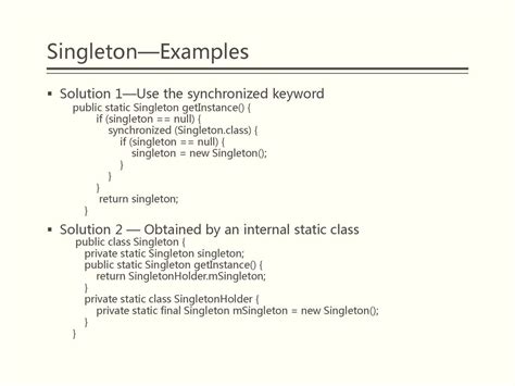 how to make singleton class synchronized