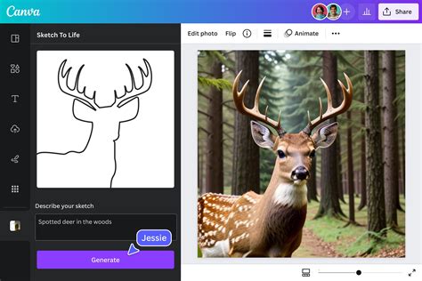how to make sketch from photo in canva