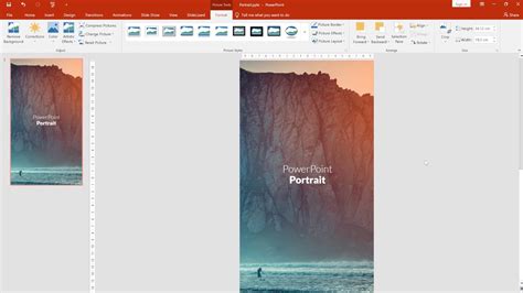 how to make slides in powerpoint portrait