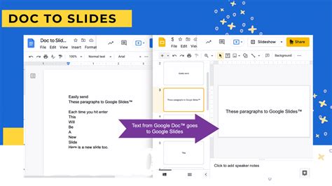 how to make slides on docs