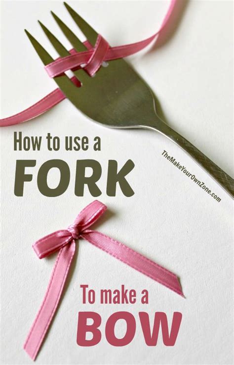 How To Make Small Bows With A Fork