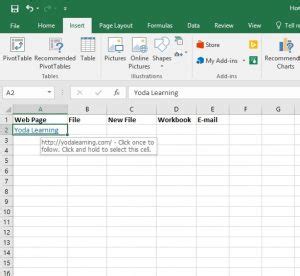 how to make something a clickable link in excel