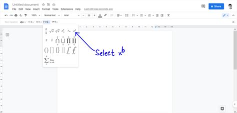 how to make something squared on google docs