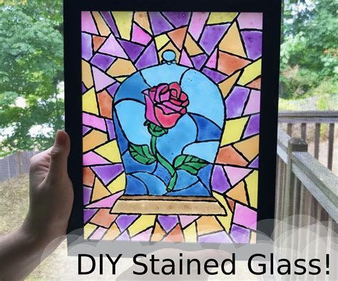 How To Make Faux Stained Glass With Acrylic Paint And Glue WHOot