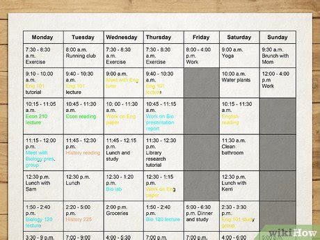 how to make study time table for class 8