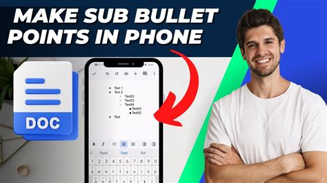 how to make sub bullet points in google docs mobile