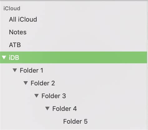 how to make sub folders in apple notes