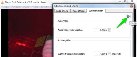 how to make subtitles in sync with video vlc