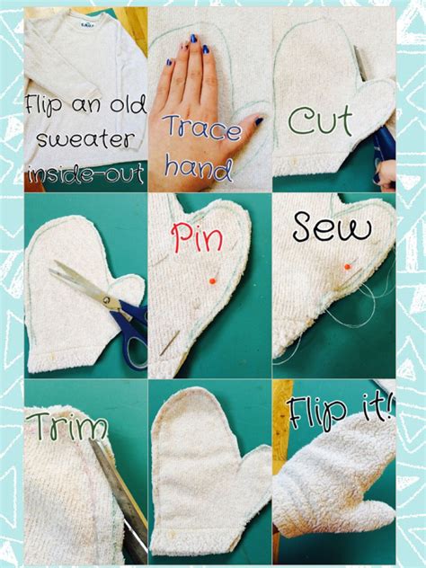 how to make sweater mittens pattern