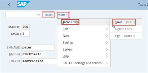 How To Make Table Entry In Sap