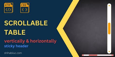 How To Make Table Horizontally Scrollable In Html