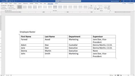 How To Make Table In Word Bold