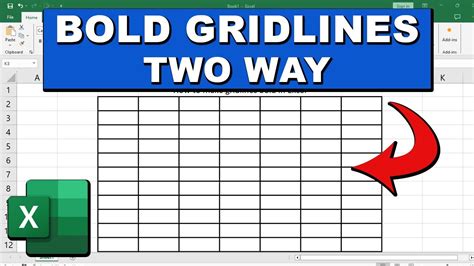 how to make table lines bold in excel