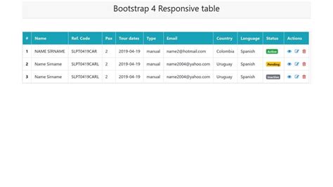 How To Make Table Responsive In Bootstrap 4