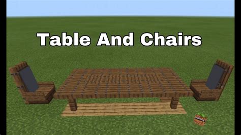 How To Make Tables And Chairs In Minecraft