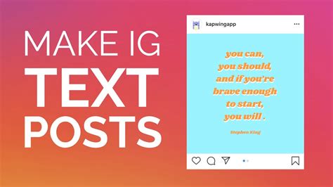 how to make text based instagram posts