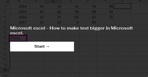 how to make text bigger in excel graph