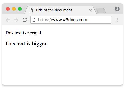how to make text bigger in html