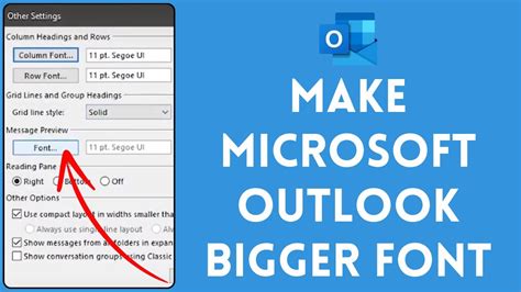how to make text bigger in outlook