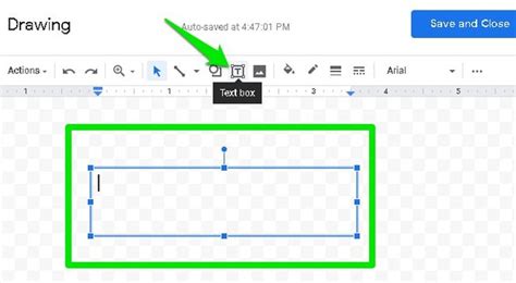how to make text box in google docs