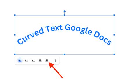how to make text curve in docs