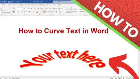 how to make text curve in word art