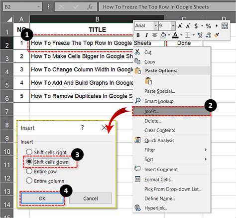 how to make text go down in excel instead of across