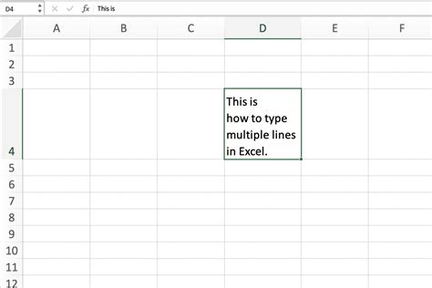 how to make text go on multiple lines in excel