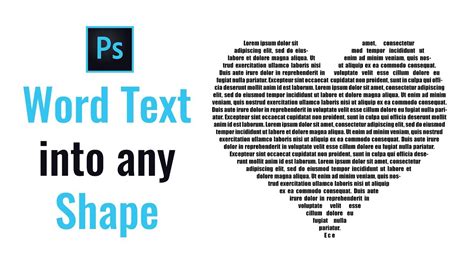 how to make text into a shape in photoshop