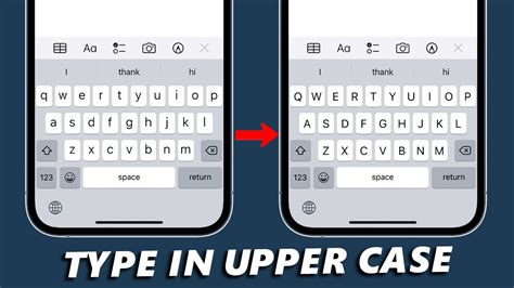 how to make text not caps on iphone