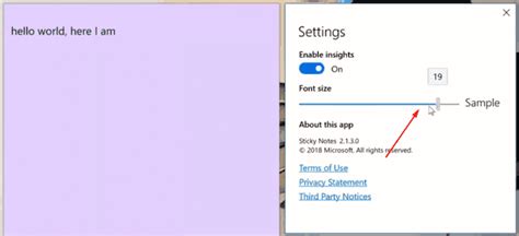 how to make text on notes bigger