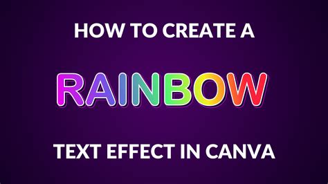 how to make text rainbow shape in canva